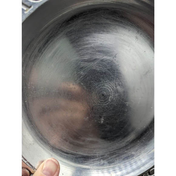 Vintage Pewter Cheese tray plate Craft American By Bon Chef Kenilworth NJ 9 inch - Picture 7 of 11